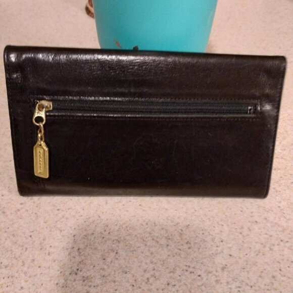 BLACK COACH TRIFOLD WALLET - Picture 10 of 10